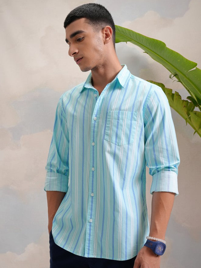 Highlander Men Multi Striped Slim Fit Casual Shirt - Multi - Image 4