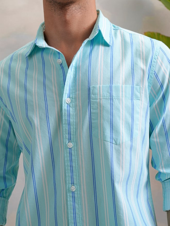 Highlander Men Multi Striped Slim Fit Casual Shirt - Multi - Image 5