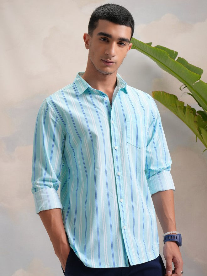 Highlander Men Multi Striped Slim Fit Casual Shirt - Multi - Image 6