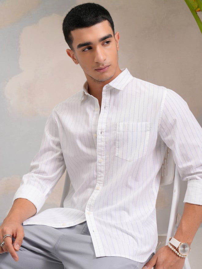 Highlander Men Multi Striped Slim Fit Casual Shirts - Multi - Image 1