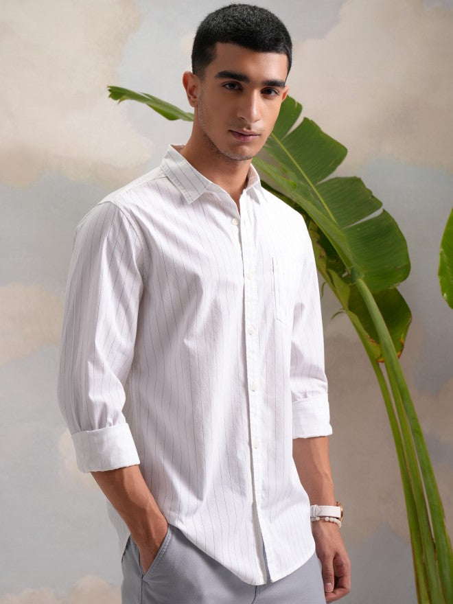 Highlander Men Multi Striped Slim Fit Casual Shirts - Multi - Image 6