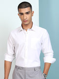 Highlander Men White Solid Slim Fit Casual Shirt - White - Image 1