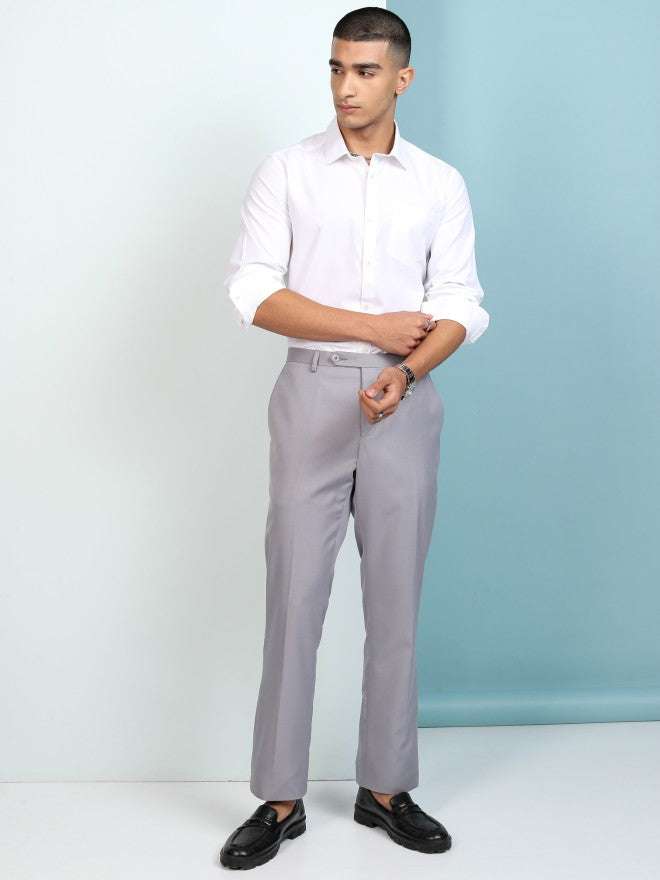 Highlander Men White Solid Slim Fit Casual Shirt - White - Image 2