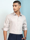 Highlander Men Grey Solid Slim Fit Casual Shirt - Grey - Image 1
