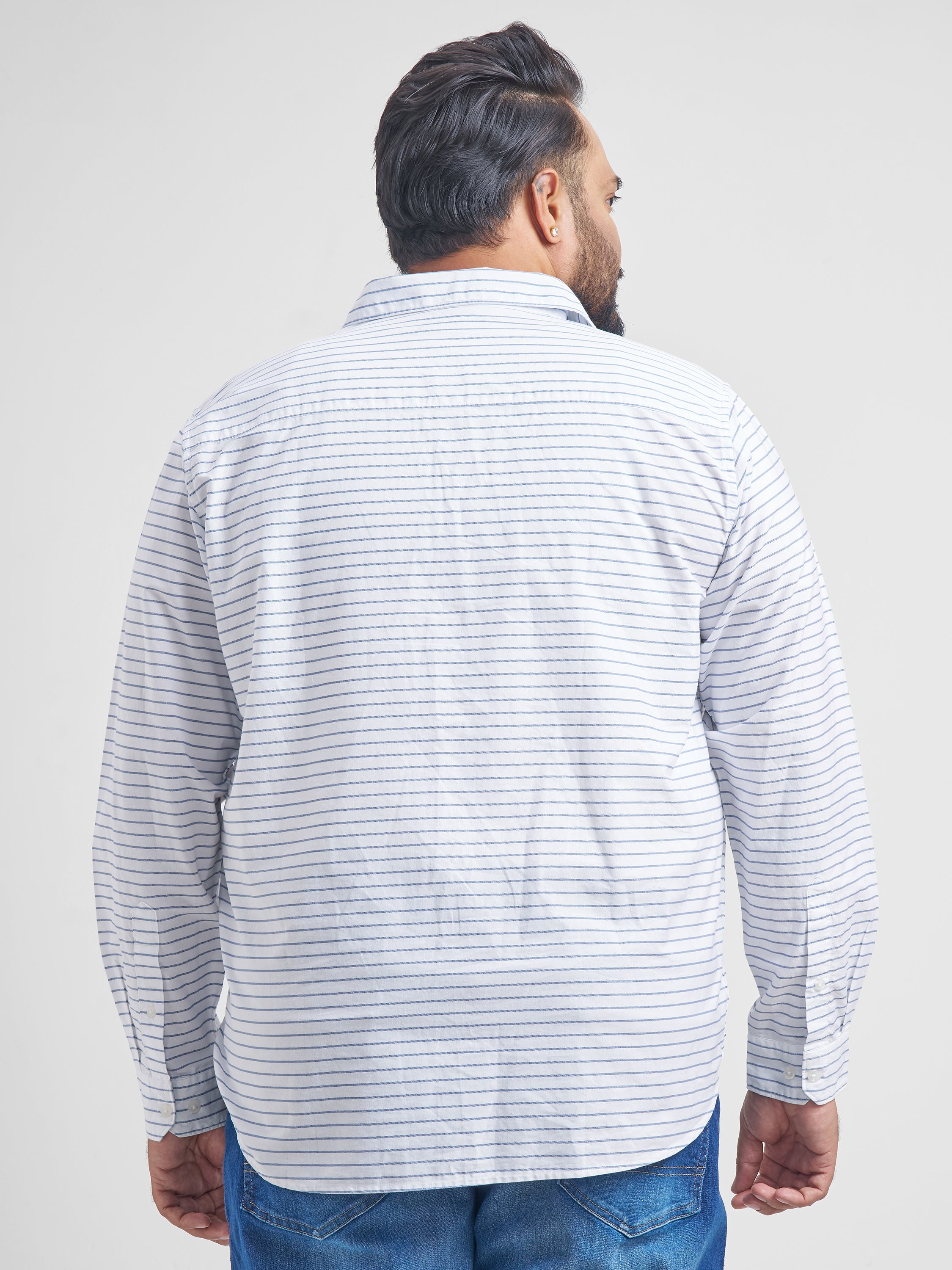 Highlander Men White Checked Slim Fit Casual Shirt - White - Image 3