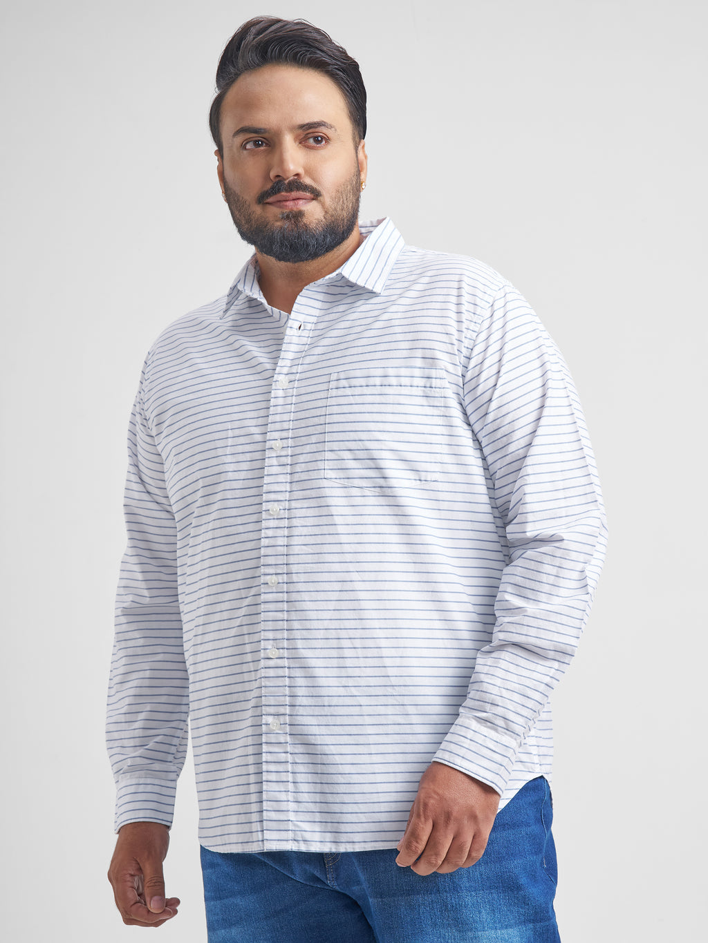 Highlander Men White Checked Slim Fit Casual Shirt - White - Image 4