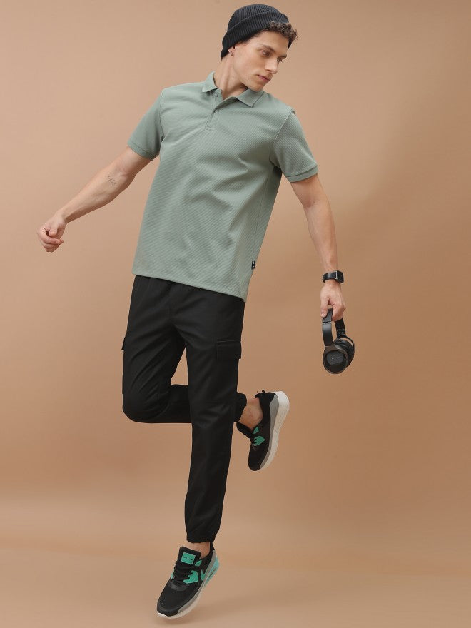 Highlander Men Black Regular Fit Solid Jogger - Black - Image 2