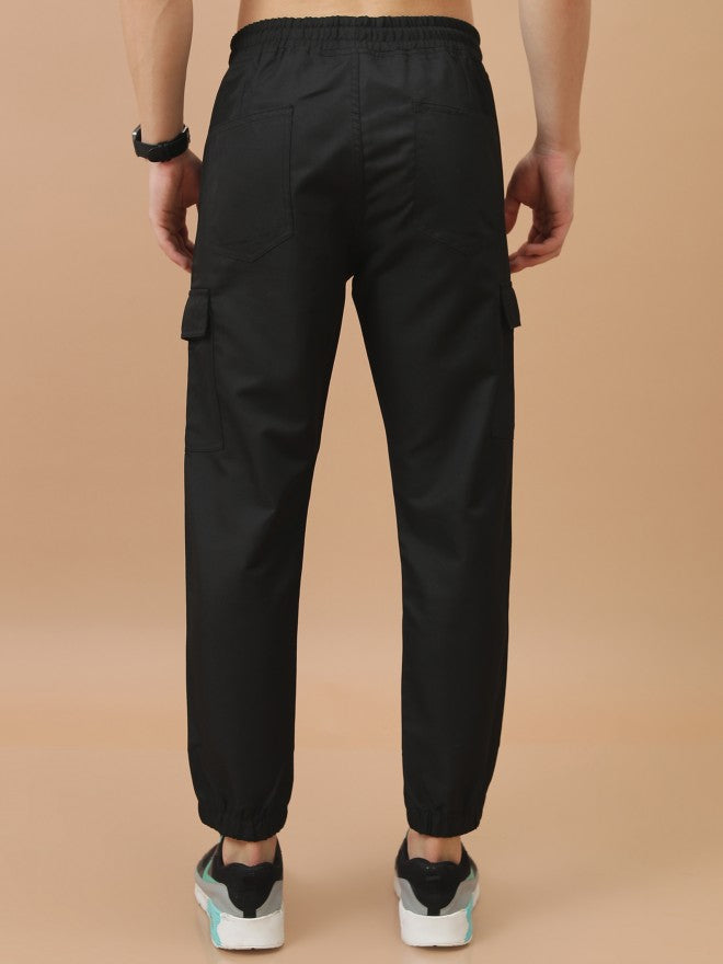 Highlander Men Black Regular Fit Solid Jogger - Black - Image 3