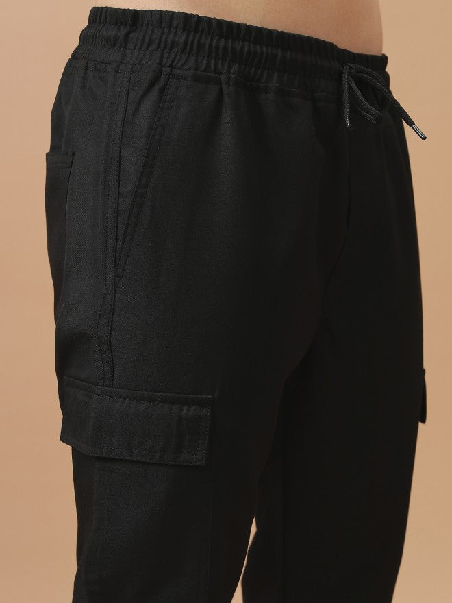 Highlander Men Black Regular Fit Solid Jogger - Black - Image 5