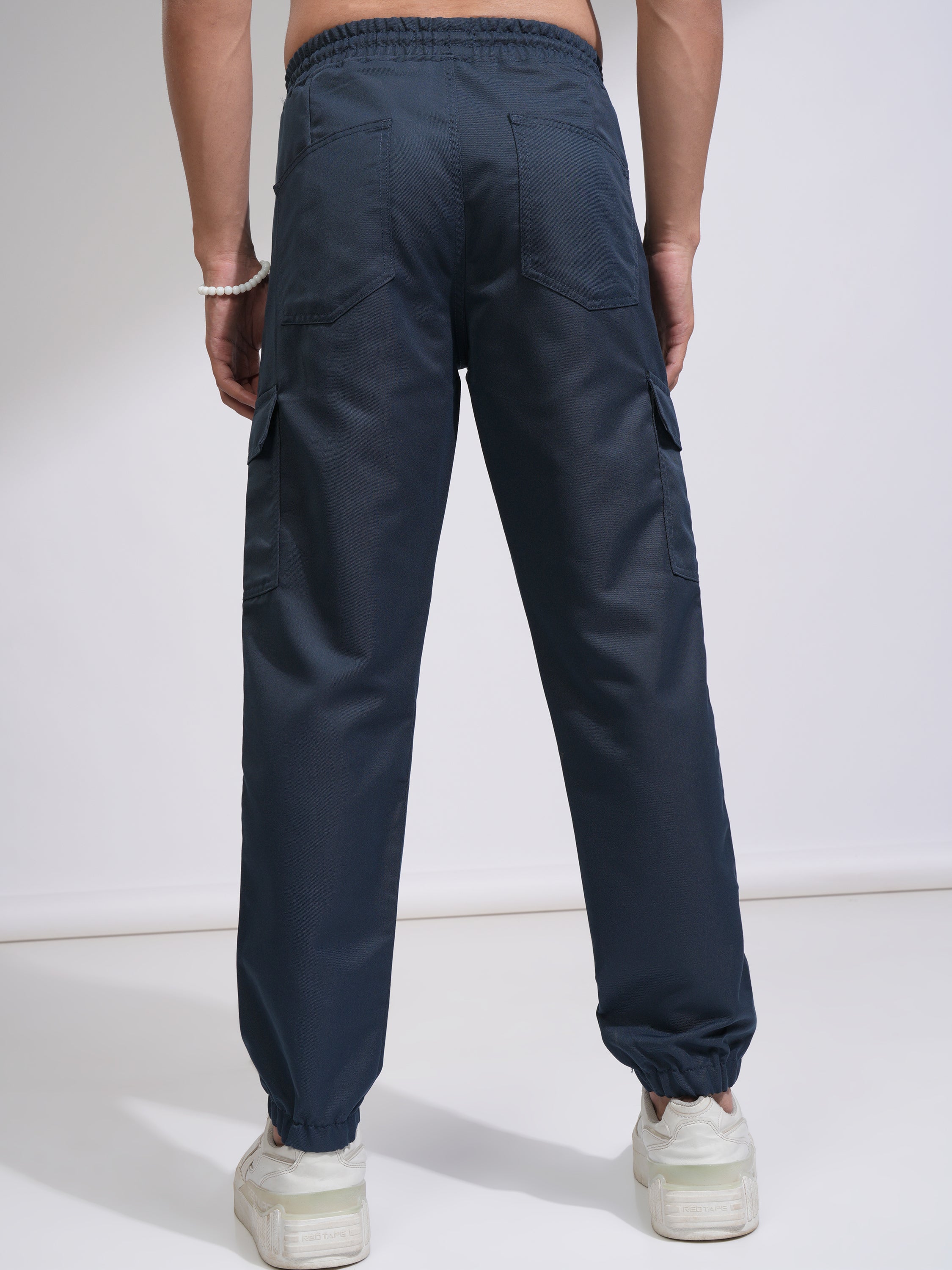 Purple By Highlander Men Blue Regular Fit Solid Joggers - Blue - Image 3