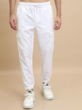 Highlander Men White Regular Fit Solid Joggers - White - Image 1