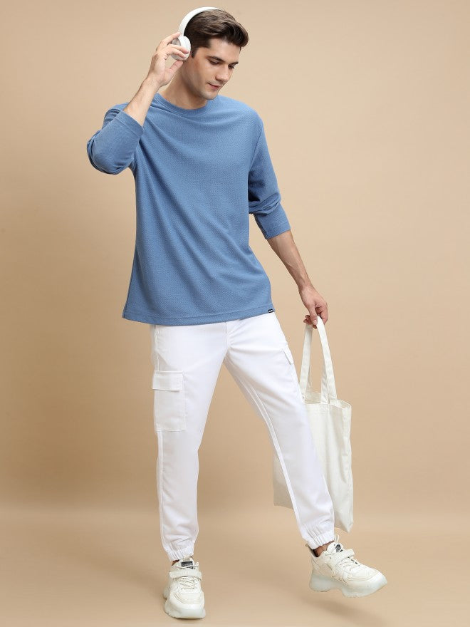 Highlander Men White Regular Fit Solid Joggers - White - Image 2
