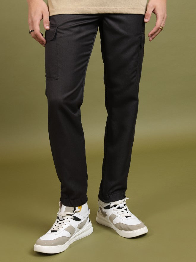 Purple By Highlander Men Grey Regular Fit Solid Joggers - Grey - Image 1