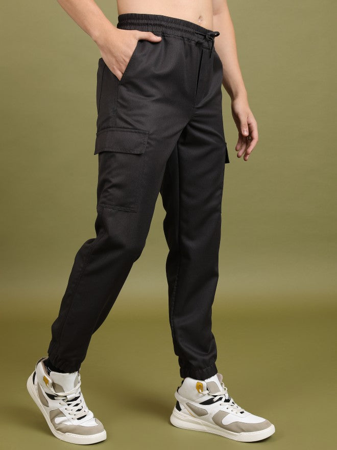 Purple By Highlander Men Grey Regular Fit Solid Joggers - Grey - Image 6