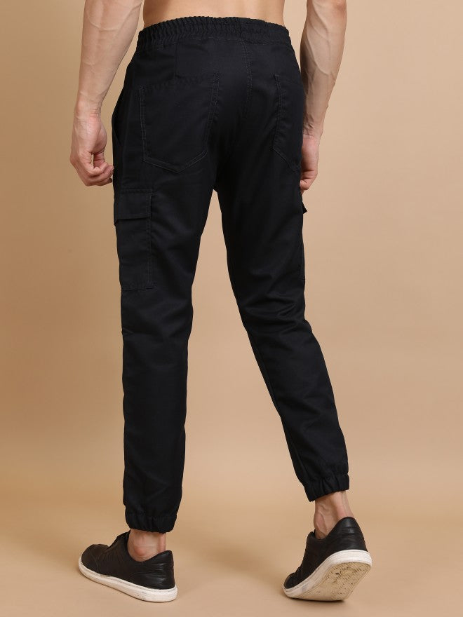 Highlander Men Navy Regular Fit Solid Joggers - Navy Blue - Image 3