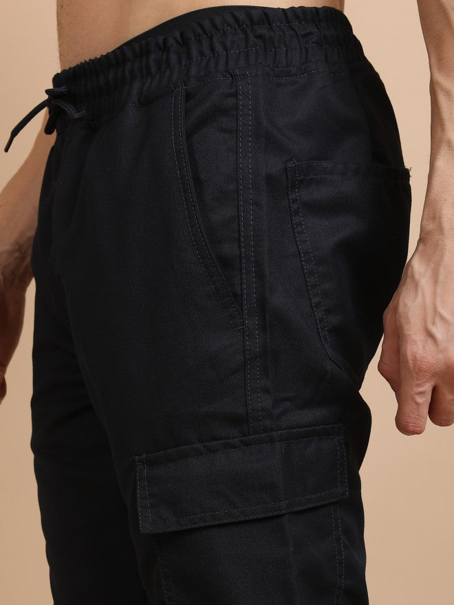 Highlander Men Navy Regular Fit Solid Joggers - Navy Blue - Image 5