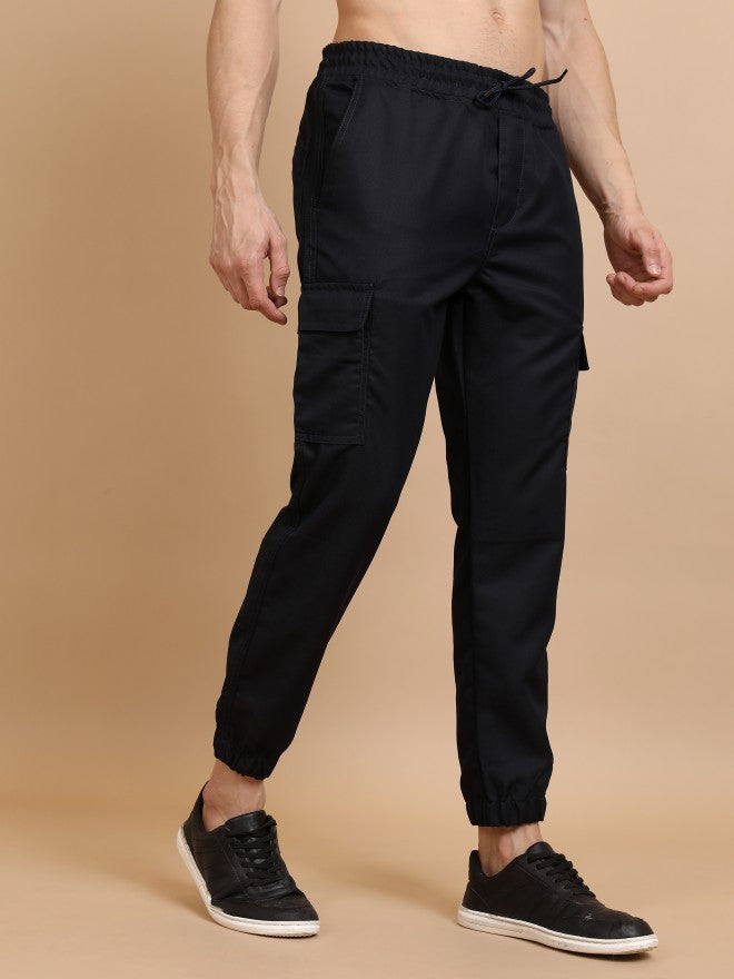 Highlander Men Navy Regular Fit Solid Joggers - Navy Blue - Image 6