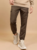 Highlander Men Brown Regular Fit Solid Joggers - Brown - Image 1