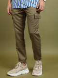 Highlander Men Khaki Regular Fit Solid Joggers - Khaki - Image 1