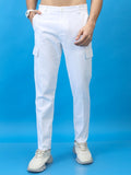 Highlander Men White Regular Fit Solid Cargo - White - Image 1