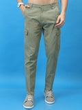 Purple By Highlander Men Olive Regular Fit Solid Cargo - Olive - Image 1
