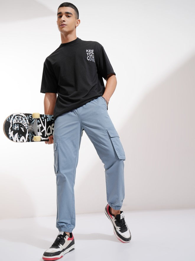 Highlander Men Grey Slim Fit Solid Joggers - Grey - Image 2