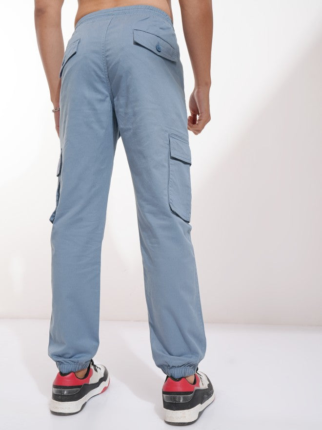 Highlander Men Grey Slim Fit Solid Joggers - Grey - Image 3