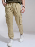Highlander Men Brown Slim Fit Solid Joggers - Brown - Image 1