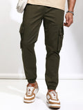 Highlander Men Brown Slim Fit Solid Joggers - Brown - Image 1