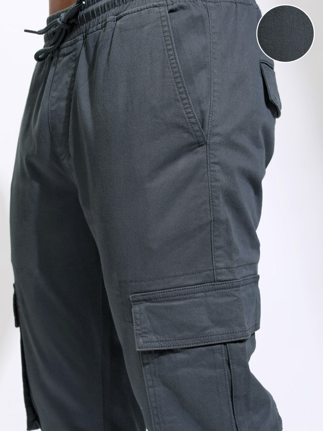 Highlander Men Blue Slim Fit Solid Joggers - Blue - Image 5