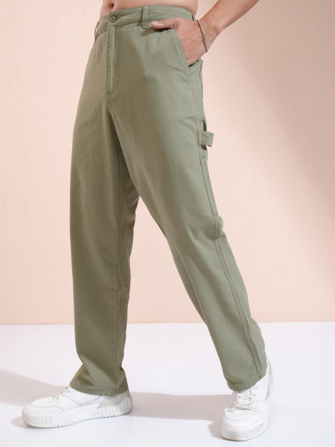 Highlander Men Grey Carpentar Fit Trousers - Grey - Image 4