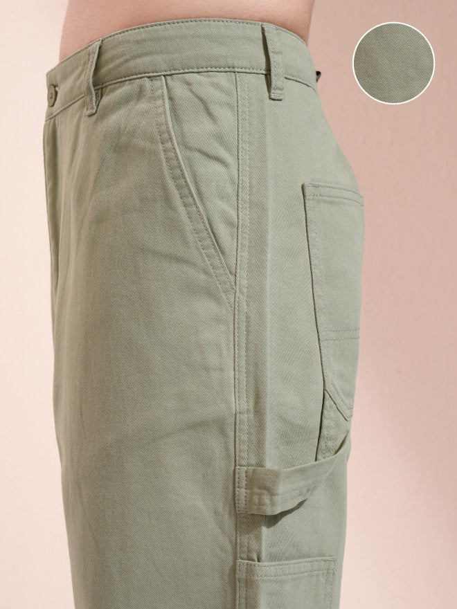 Highlander Men Grey Carpentar Fit Trousers - Grey - Image 5