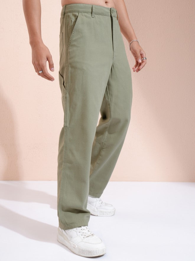 Highlander Men Grey Carpentar Fit Trousers - Grey - Image 6
