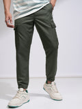 Purple By Highlander Men Grey Regular Fit Solid Joggers - Grey - Image 1