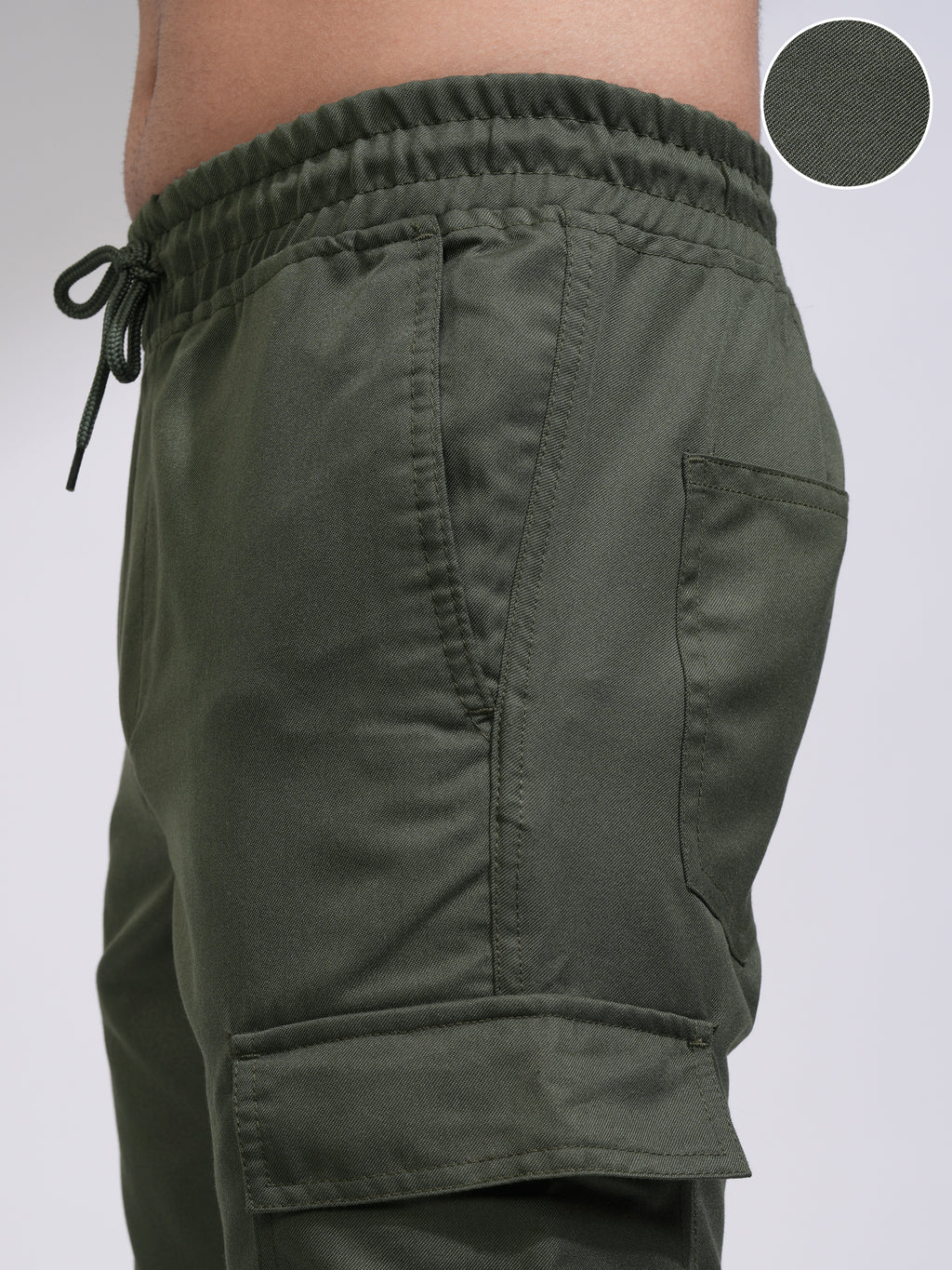 Purple By Highlander Men Grey Regular Fit Solid Joggers - Grey - Image 5