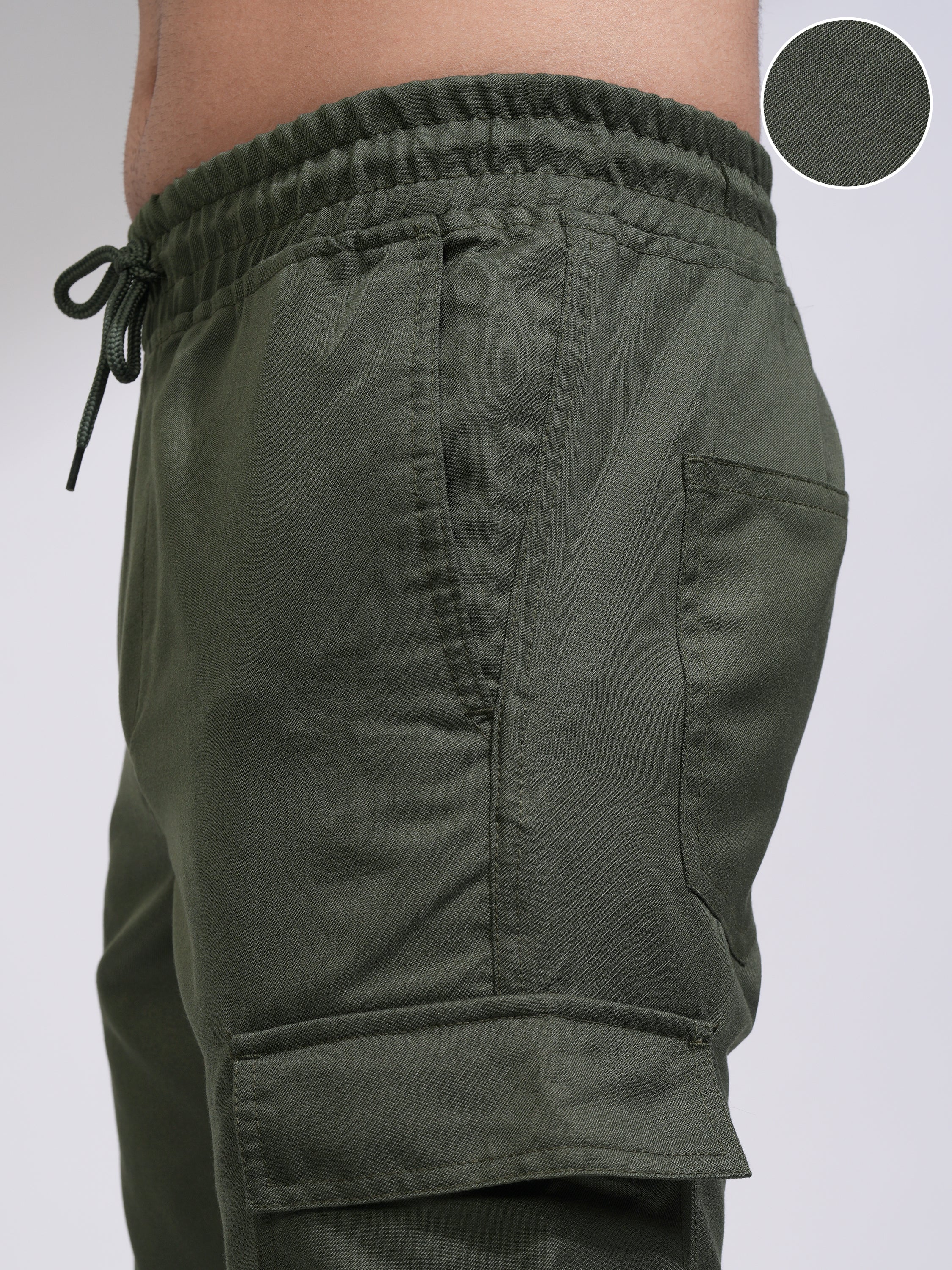 Purple By Highlander Men Grey Regular Fit Solid Joggers - Grey - Image 5
