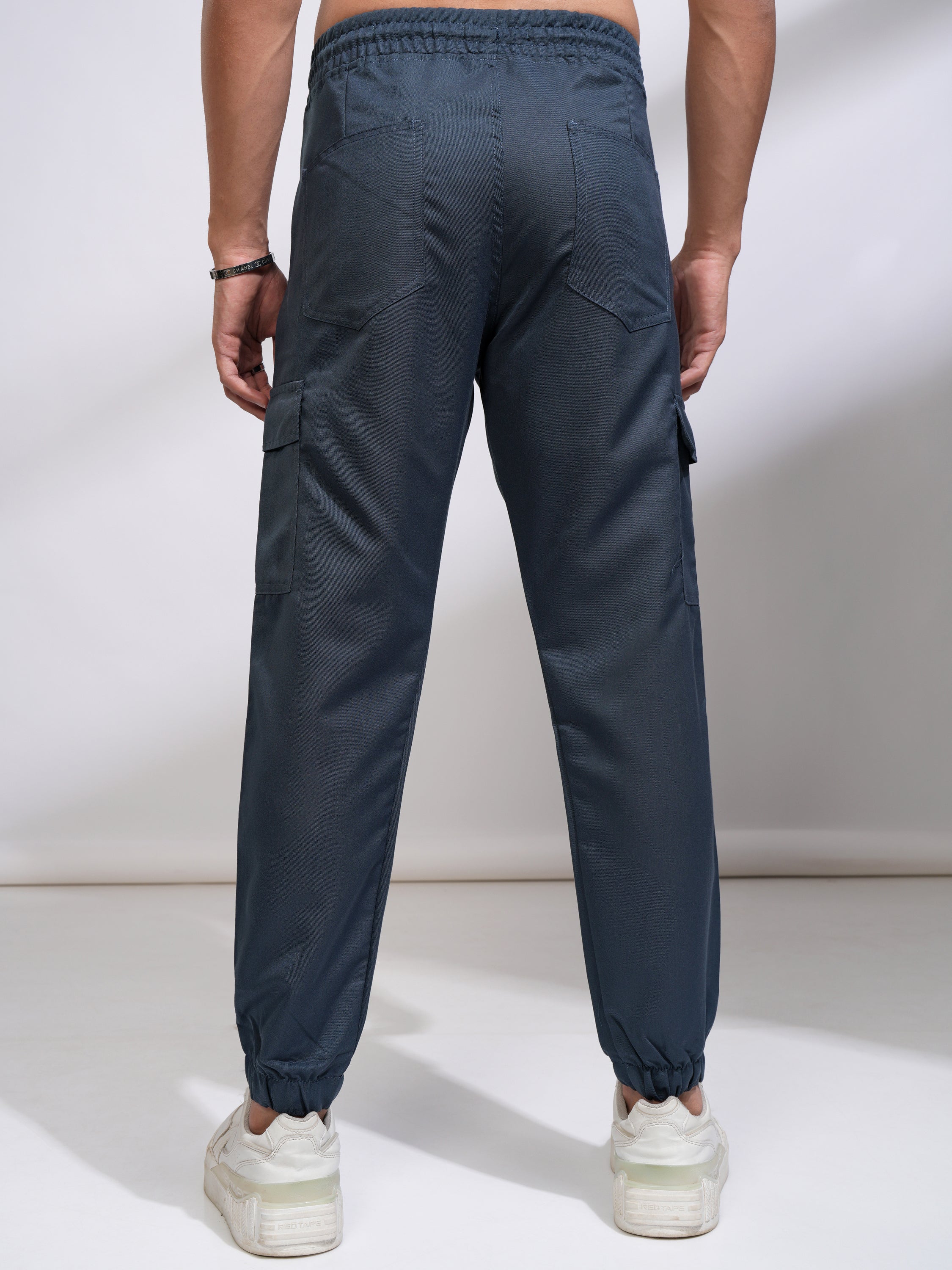 Purple By Highlander Men Blue Regular Fit Solid Joggers - Blue - Image 3