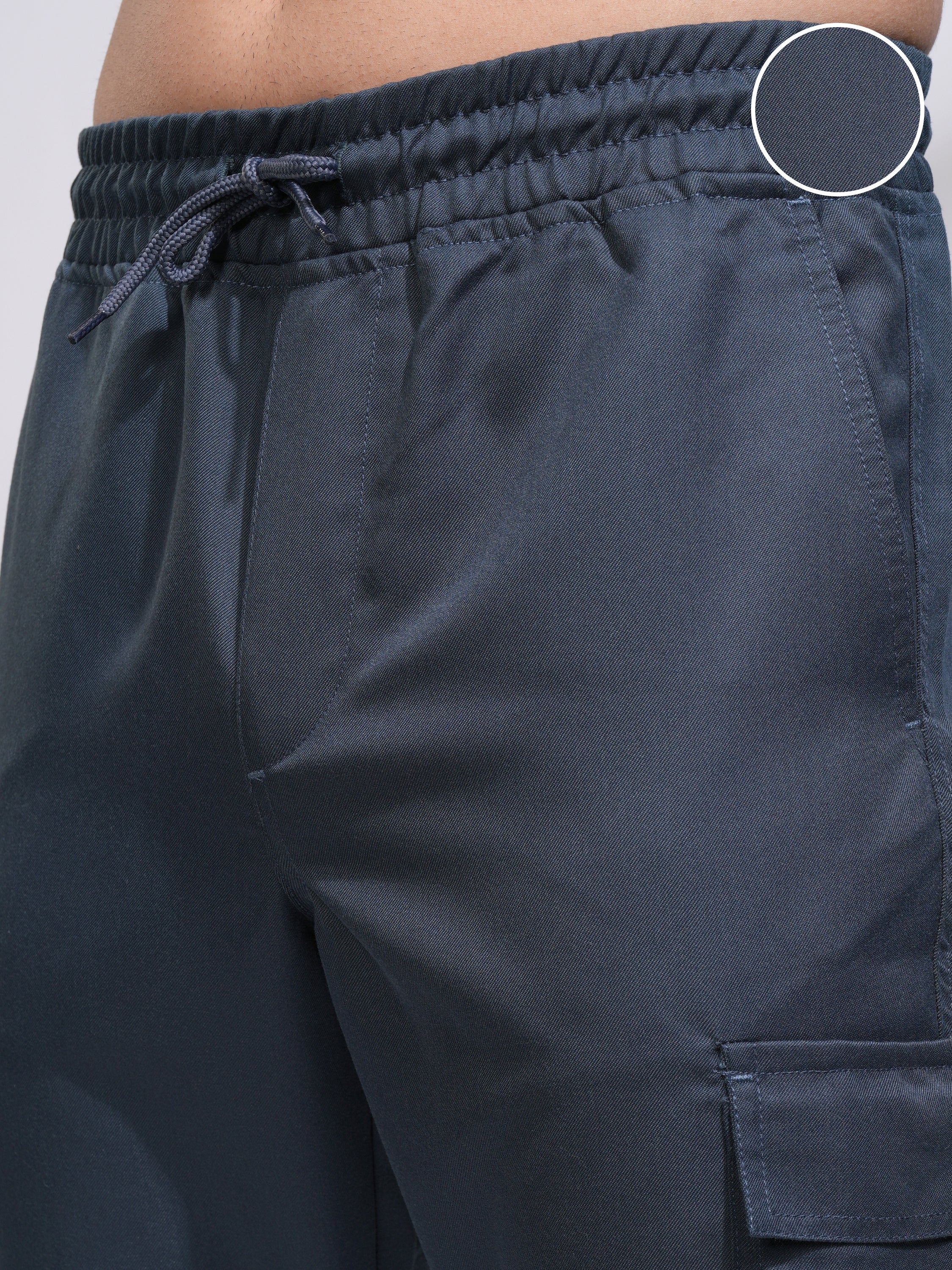 Purple By Highlander Men Blue Regular Fit Solid Joggers - Blue - Image 5