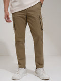 Purple By Highlander Men Brown Regular Fit Solid Cargo - Brown - Image 1