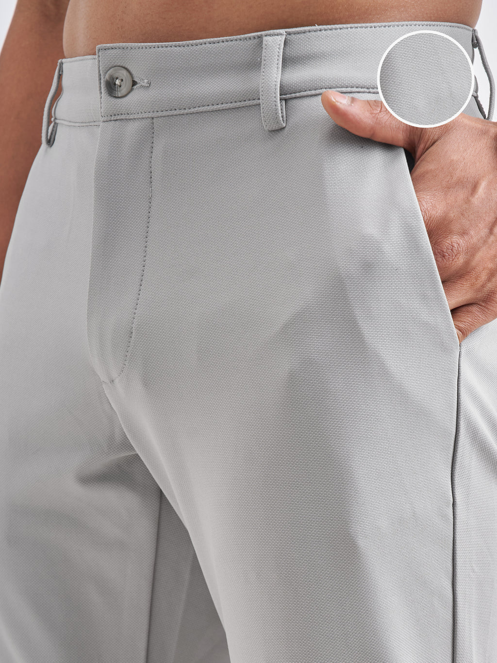Purple By Highlander Men Grey Slim Fit Solid Chinos - Grey - Image 5