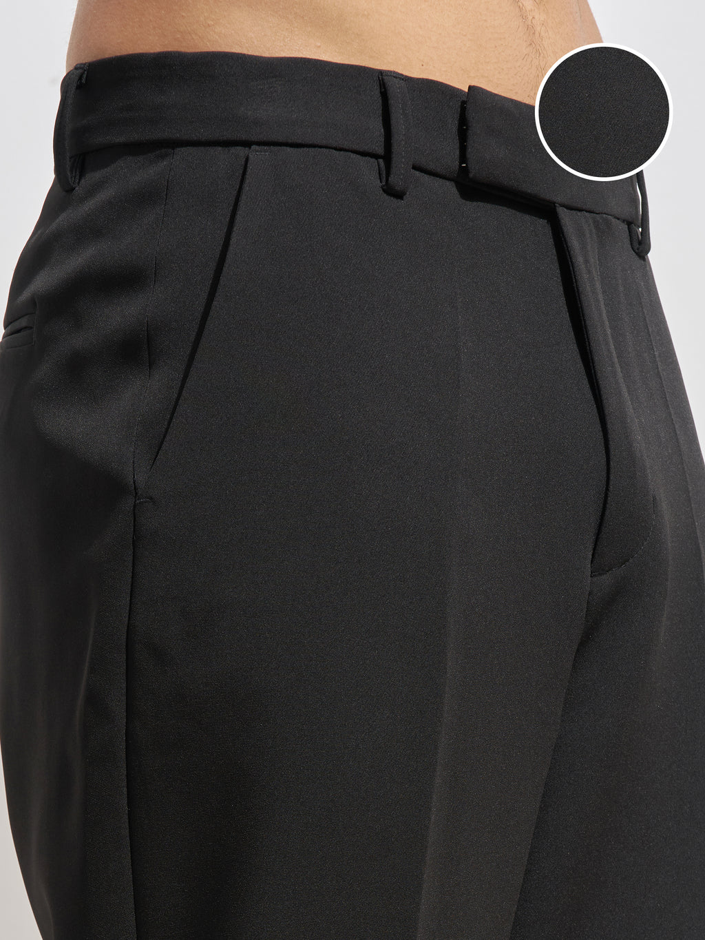 Purple By Highlander Men Black Tapered Fit Solid Korean Pant