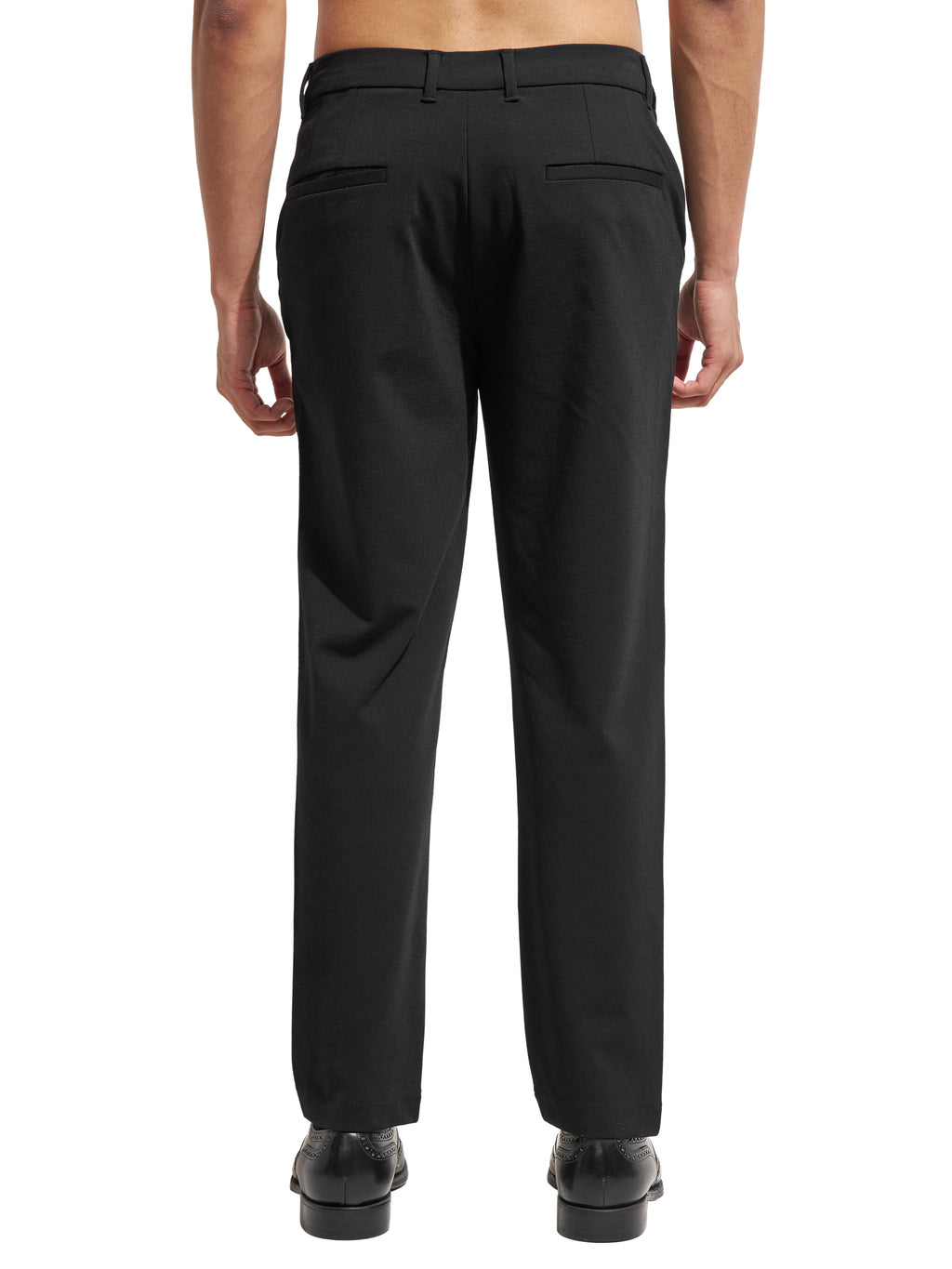 Purple By Highlander Men Black Slim Fit Solid Formal Trouser