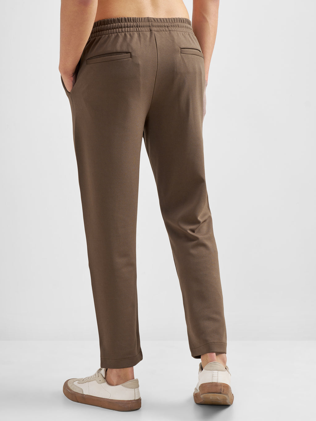 Purple By Highlander Men Brown Tapered Fit Solid Regular Trouser - Brown - Image 3