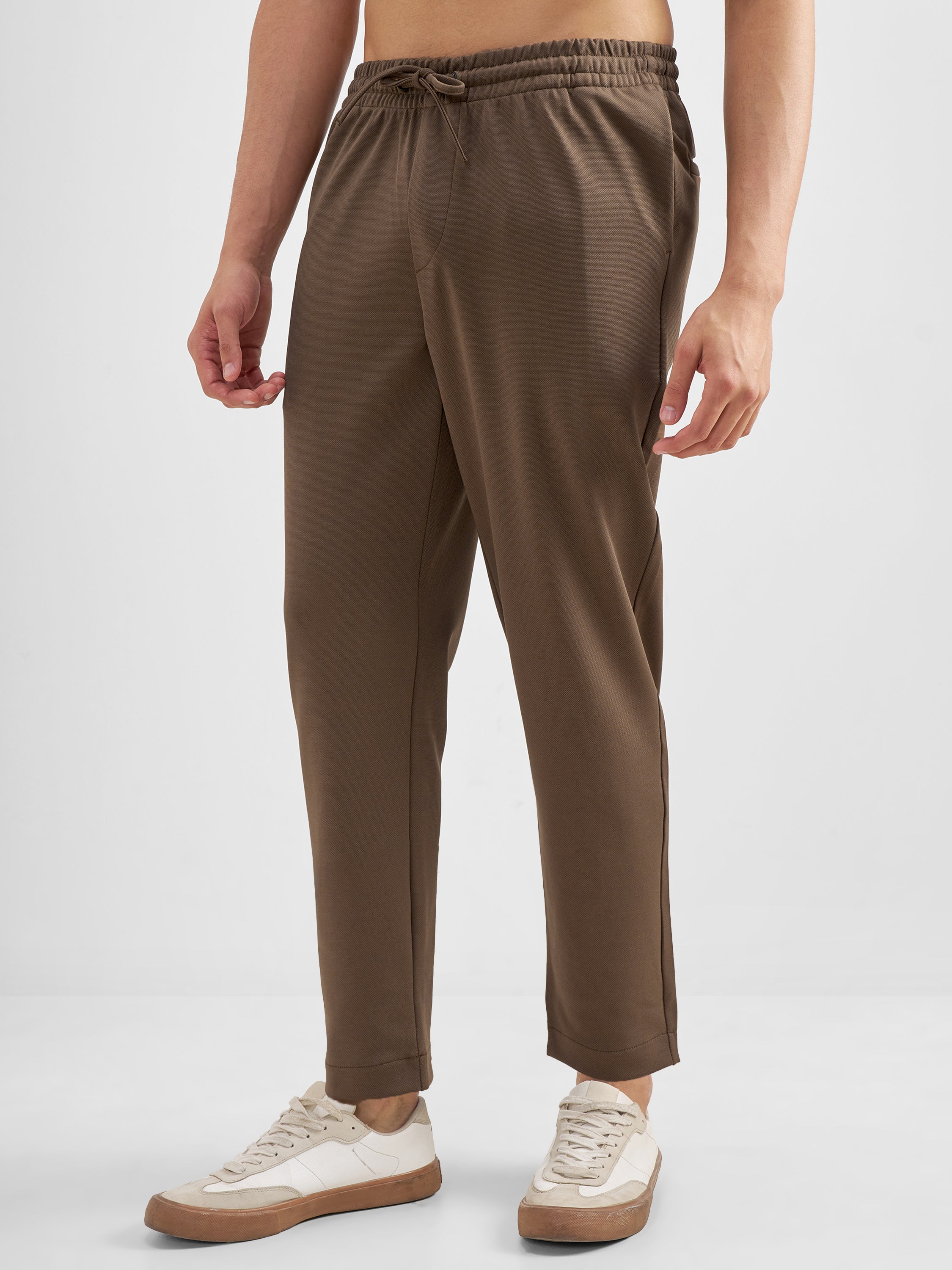 Purple By Highlander Men Brown Tapered Fit Solid Regular Trouser - Brown - Image 4