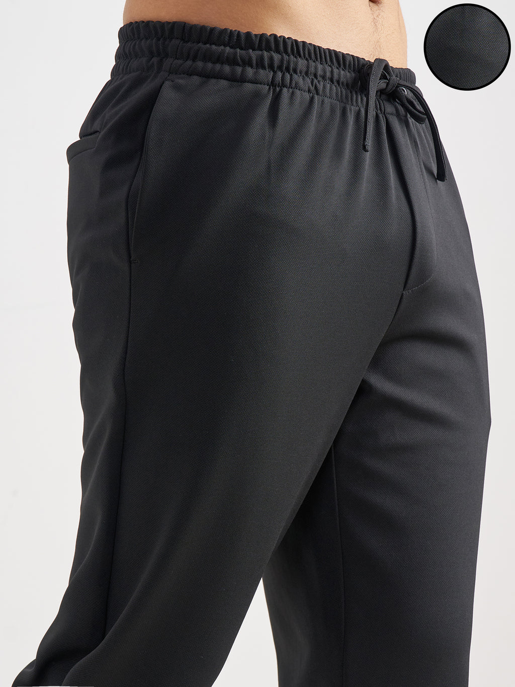 Purple By Highlander Men Black Tapered Fit Solid Regular Trouser - Black - Image 5