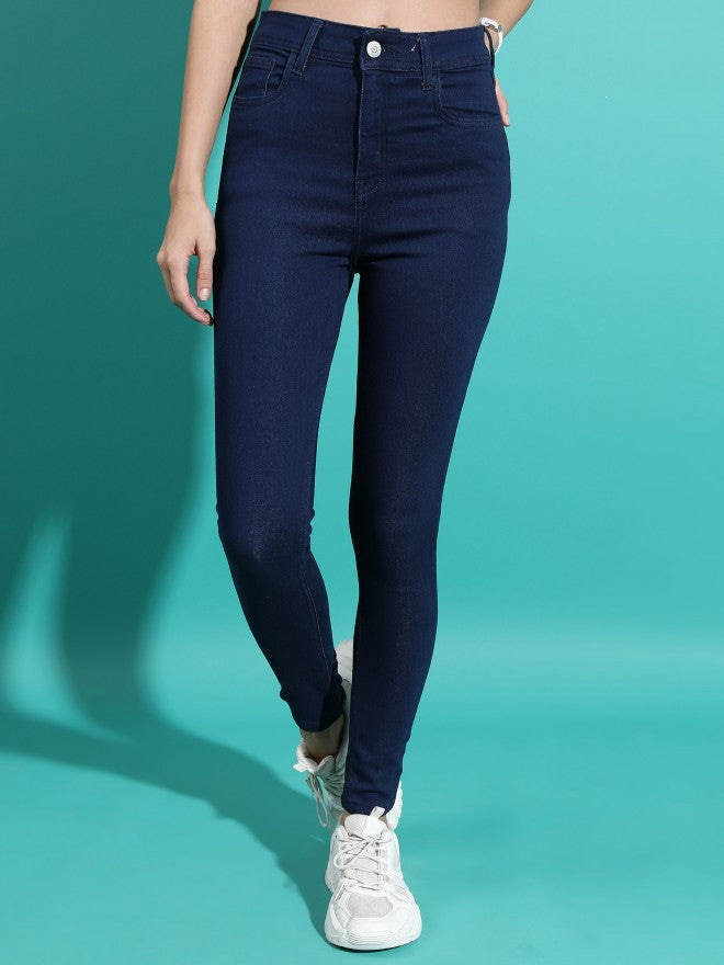 Tokyo Talkies Women Blue Slim Fit Stretchable Jeans - Blue - Image 1