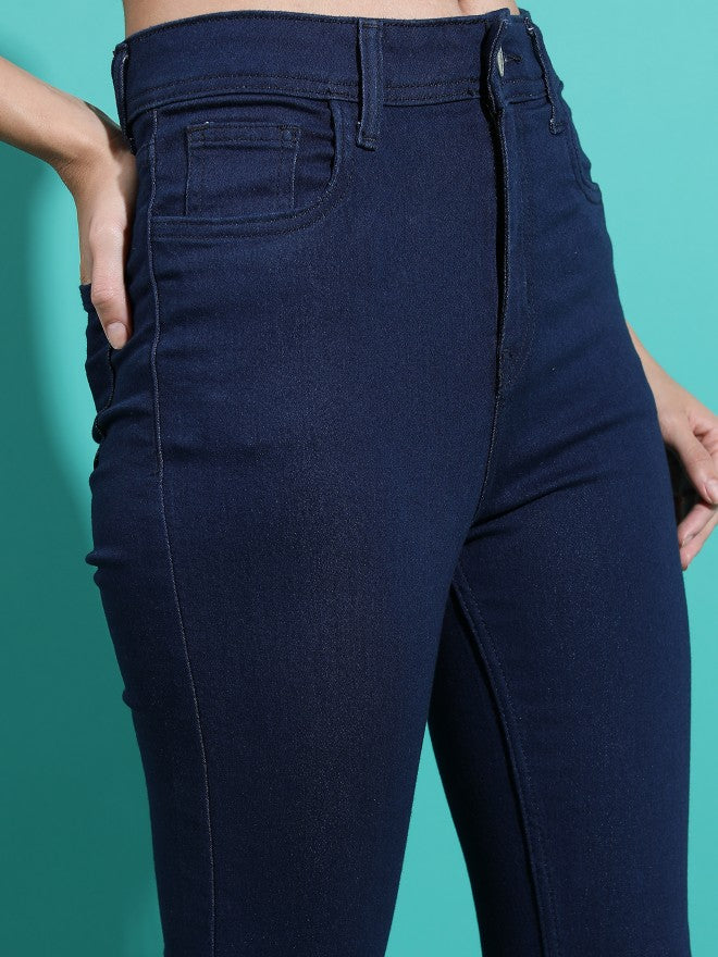 Tokyo Talkies Women Blue Slim Fit Stretchable Jeans - Blue - Image 5