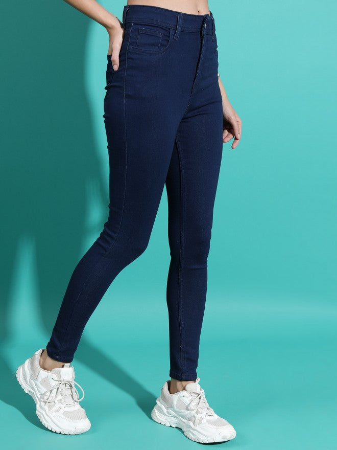 Tokyo Talkies Women Blue Slim Fit Stretchable Jeans - Blue - Image 6