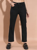 Tokyo Talkies Women Black Boyfriend Fit Stretchable Jeans - Black - Image 1