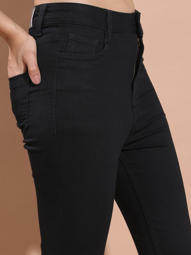 Tokyo Talkies Women Black Skinny Fit Stretchable Jeans - Black - Image 5